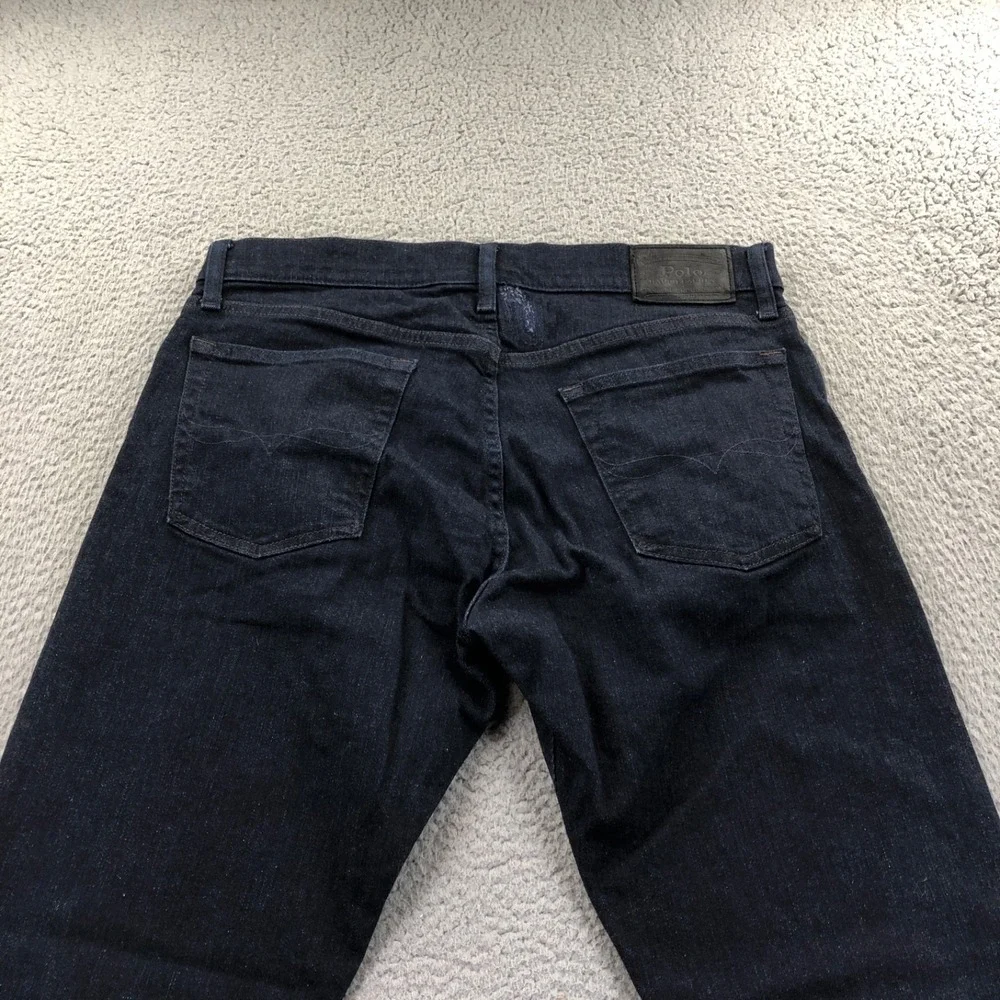 Polo Ralph Lauren Jeans Mens 32x30 Blue Hampton Relaxed Straight Dark Wash Denim